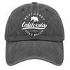 West Coast California Long Beach Hats Women Baseball Hat Pigment Black Running Hat Gifts for Dad Cool Caps