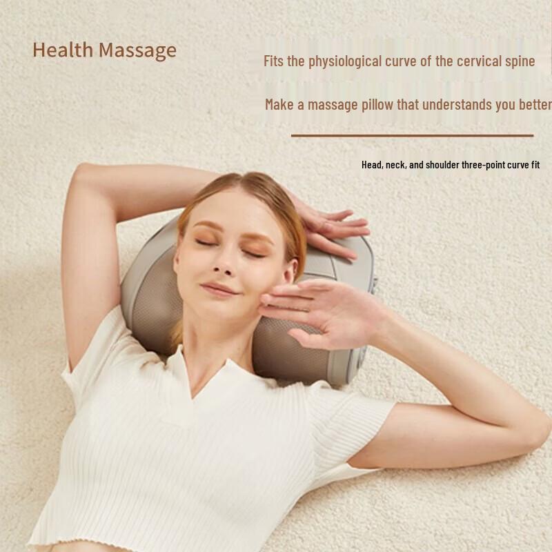 WayourCare Rechargeable Neck & Shoulder Massage Pillow with Heat CN Plug (adapter Included)