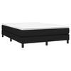 Box Spring Bed Frame Black 140 X 190 Cm Fabric