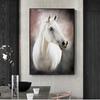 Black and White Horse Portrait Poster Print Canvas Painting Horses Running Animal Wall Art Picture for Farmhouse Room Home Decor