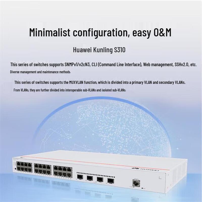 Huawei Kunling S310-24T4X Enterprise Layer 3 Managed Core Switch
