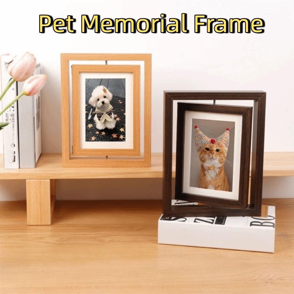 Pet Supplies Wooden Pet Memorial Frame Double Sided Detachable Pet Photo Frame Durable DIY Pet Frame Sympathy Gift