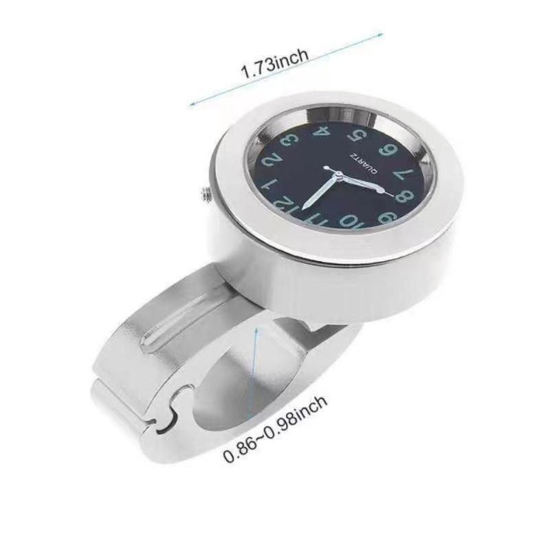 Motorcycle Handlebar Clock Universal Waterproof Night Vision Light 1PC Dustproof for Desert Off-Road Mountain Riding Trips