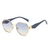 High Quality Polygonal Metal Sunglasses Unisex UV Protection Outdoor Driving Travel Eye Protection Shades Eyewear