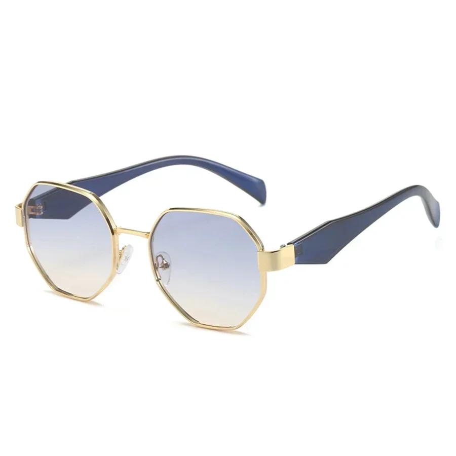 High Quality Polygonal Metal Sunglasses Unisex UV Protection Outdoor Driving Travel Eye Protection Shades Eyewear