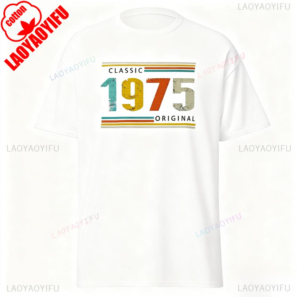 Classic 1975 Original Printed Tshirt Tops Fashion Streetwear Style Crewneck Tshirt Woman Man Cotton Trendy Retro Gift Tee
