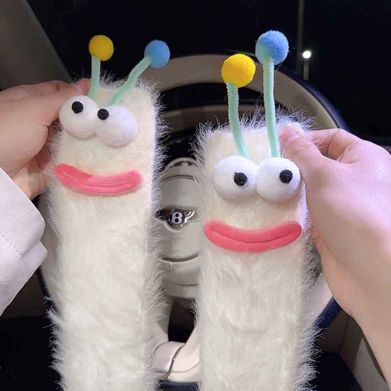 Caterpillar Plyschgolvsockor, Roliga Djur Knähöga Toffelsockor, Ultramjuka för Kvinnor Män Tonåringar, Mysig Unisex-present Julstrumpa