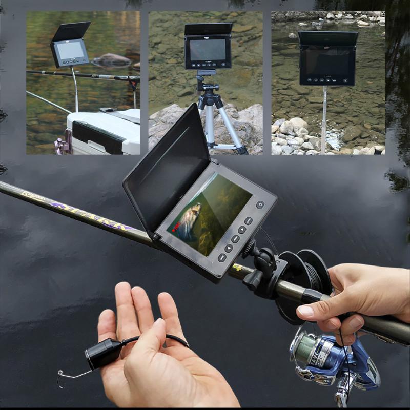 1PC Portable Underwater Fishing&Inspection Camera Night Vision Camera 4.3 Inch Waterproof Ice/Sea Fishing