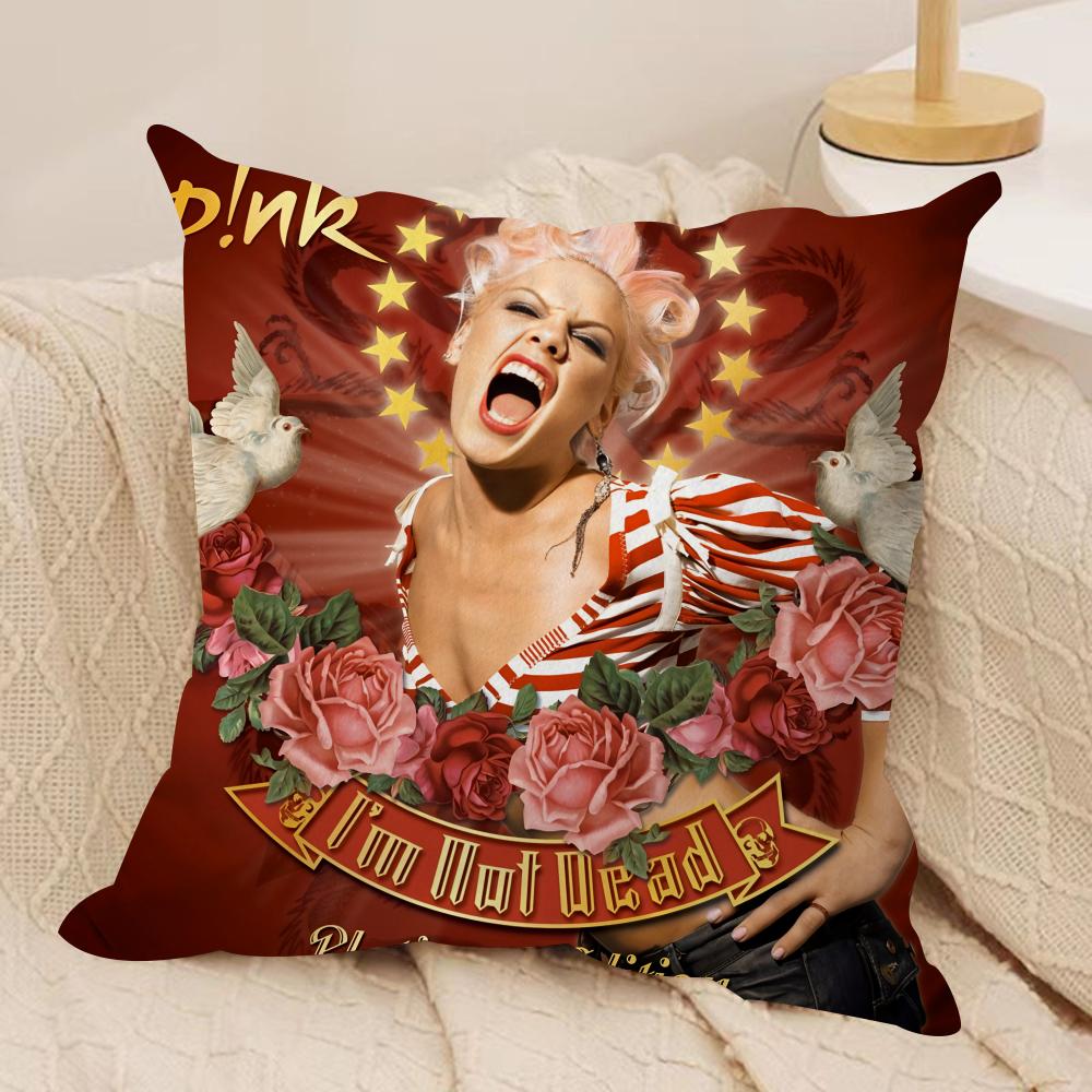PPInk AAlecia Moore Cushion Cover Silky Short Plush Invisible Zipper Dustproof Sofa Pillow Case for Home Decor