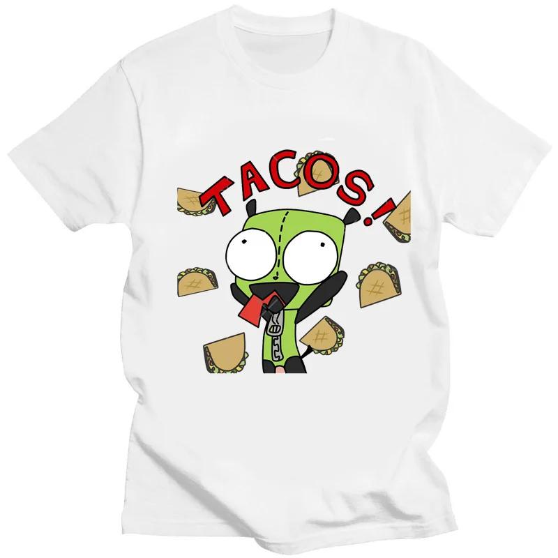 Anime Invader Zim Invader Gir Tricou grafic Zim Image Tricou cu desene animate Tricou unisex Unisex Tricou din bumbac Cămașă la modă Streetwear Topuri Unisex