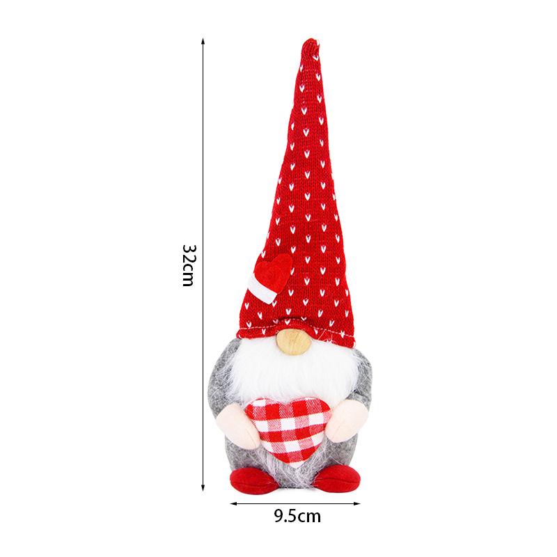 Cadeau Saint-Valentin Poupée en peluche Gnome sans visage Pour petit ami petite amie Noël Décoration de la maison Ornement du Nouvel An Cadeaux de mariage