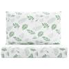 2 Piece Pallet Cushion Set Leaf Pattern Oxford Fabric