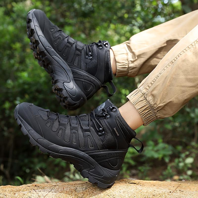 Outdoor Hiking Shoes Men Boots Anti-slip New High-top Boots Lightweight Wear-resistant Breathable Casual Walking Men