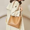 Dames tas van rundleer Crossbody tas voor dames Nieuwe dames tas van echt leer Forenzen emmertas Modieuze high-end schoudertas