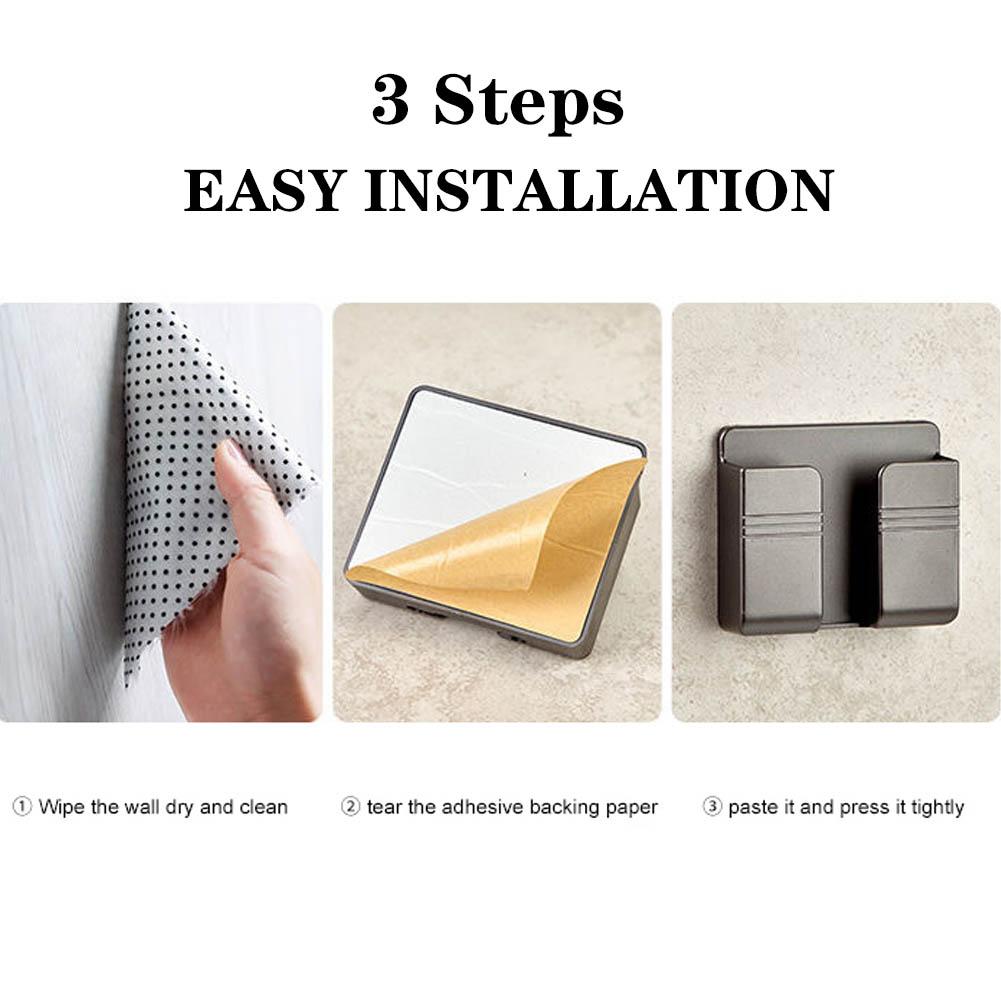 Punch-free Bracket Remote Control Mobile Phone Charging Wall-mounted Box Wall-mounted Storage Box Mobile Phone Storage Rack