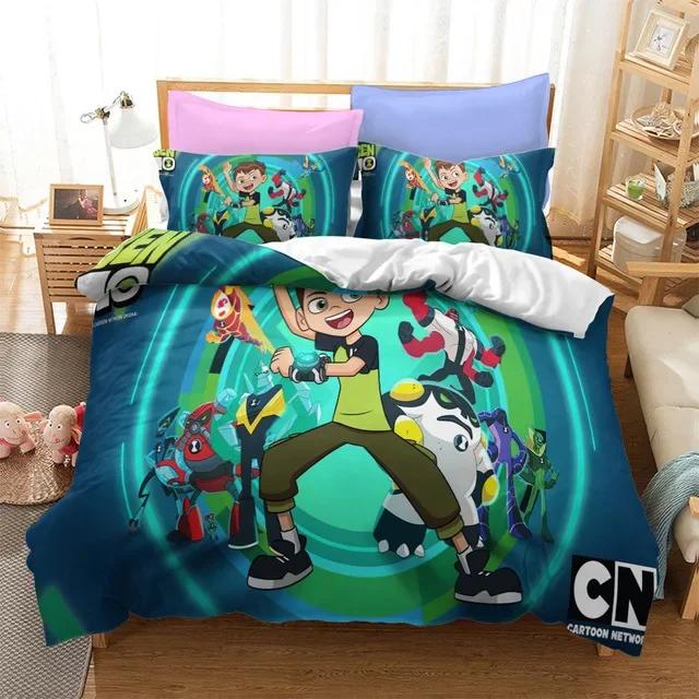 Anime Ben Gwen Duvet Cover 10 Cartoon Bedding Sets Kids Boys Adult Gifts Bed Set 2/3 Pcs Quilt Comforter Covers Home Textiles