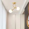 Modern Glass Ceiling Light Minimalist Black Gold Ceiling Lamp Indoor Lighting Hallway Aisle Balcony Entryway Cloakroom Fixtures