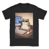 Unisex WoUnisexs TShirts Cyber Hamster Meme 90s Animal Vintage Pure Cotton Tee Shirt Short Sleeve T Shirts Crew Neck Clothing Summer