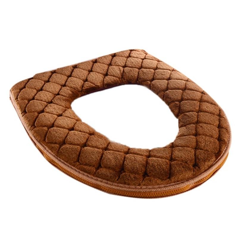 Bathroom Toilet Seat Cover Soft Warm Plush Toilet Cover Seat Lid Pad Home Decoration Toilet Seat Cover