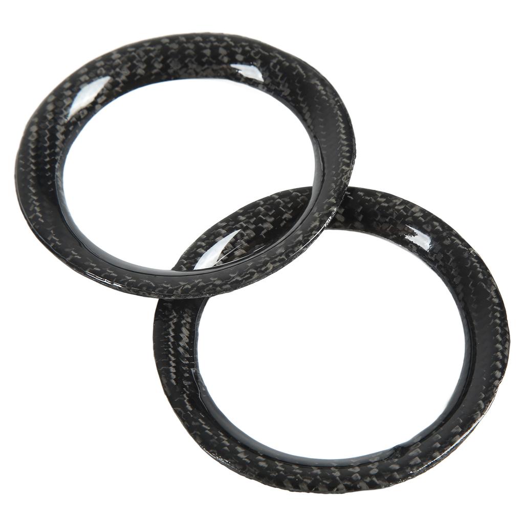4 Stück Armaturenbrett Klimaanlagen-Lüftungsauslass-Ring-Zieraufkleber Karbonfaser für GT‑R R35 2008‑2016
