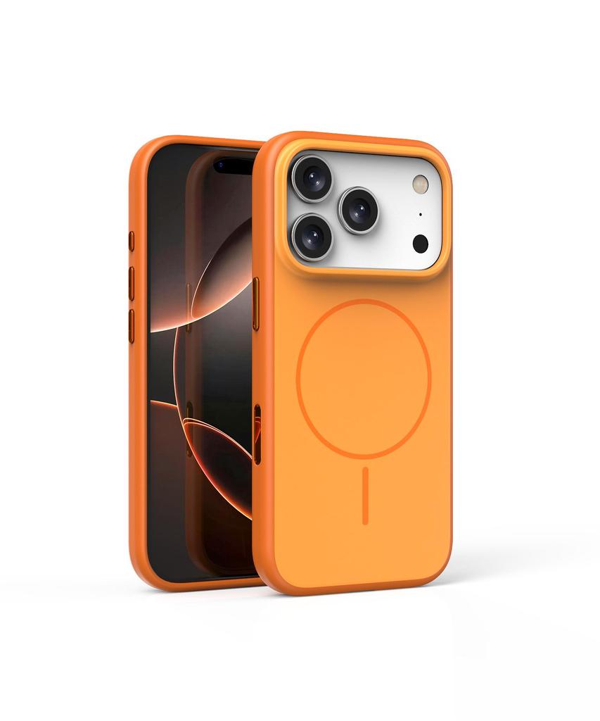 iPhone 17 Pro Max Frosted Magnetic Color Block Air Drop-Proof Case