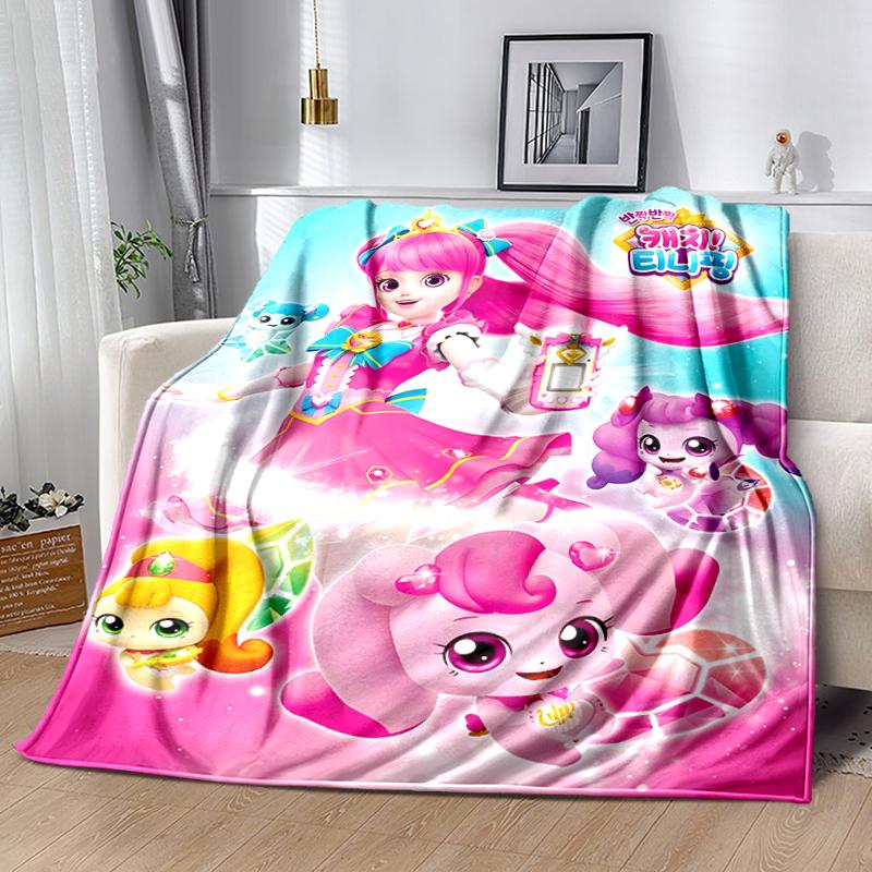 1pc Blanket Catch! Teenieping Print Design, Lightweight Blanket for Sofa, Bed- Soft &Warm, Gift for All Seasons Like Christmas, Halloween