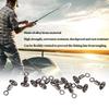 10pcs T Turn Fishing Connectors Mental Fishing Rolling Swivel Triple Swivel  Cross Line Fishing