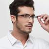 Vintage Metal Half Frame Reading Glasses Anti-blue Light Farsighted Eyeglasses Men Women Business Eyewear Diopter 0 To -4.0