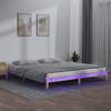 Vidaxl Rama Łóżka Z Led, 150X200 Cm, King Size, Lite Drewno