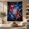Dekorativní tapiserie, Nástěnné umění s potiskem Bayern Mnichov, Lehká nástěnná dekorace pro pozadí ložnice