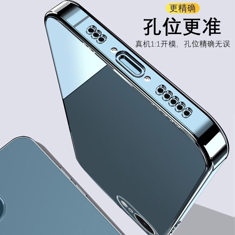 Applicable To Apple 11E Mobile Phone Case, Straight Edge Transparent Silicone Soft Case 11promax Protective Case, Light Luxury Soft Case Lens +