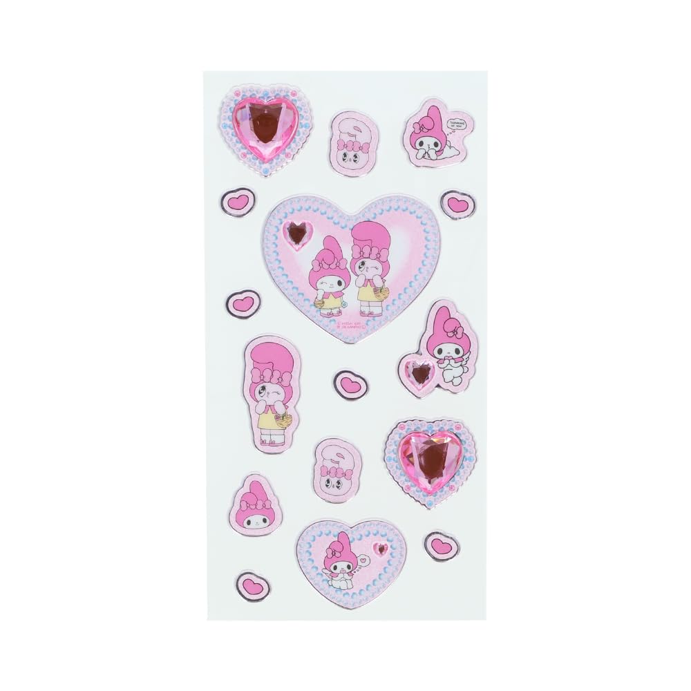 Sun-Star Stationery Jewel Stickers Esther X My Melody P Esther Bunny My Melody Sanrio Characters Goods Stickers Jewel-style Pink S8819270
