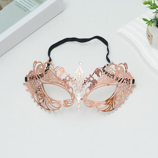 Yousheng Masquerade Face Cushion Mardi Gras Masque Costume Metal Rhinestone Halloween Cosplay Eye Cushion for Carnival Stage Party Favors