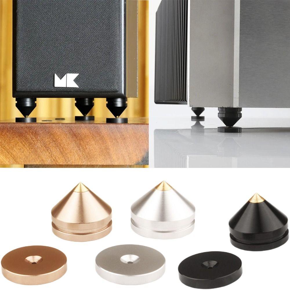 1Pcs Speaker Stand Feet Foot Pad Aluminium Alloy Metal Spikes Cone Floor Foot Nail for Loudspeakers Shoes Spike Shock Absorber