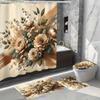 1pc/4pcs Home Decor BathShower Curtain Sets with 12 Hooks Toilet Seat Cover Bathroom Mat Non-slip Rug Carpet Polyester Fabric