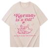 Karma Is A Cat Shirt Taylor Music Men T-Shirt Cat Shirt Tops Taylor Merch Music Tour 2024 Swift O-Neck Short Sleeve Shirts Tees