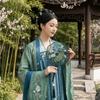 Chinese Style Double Sided Embroidery Fan Long Handle Vintage Hand Fan Dance Fan Ancient Costume