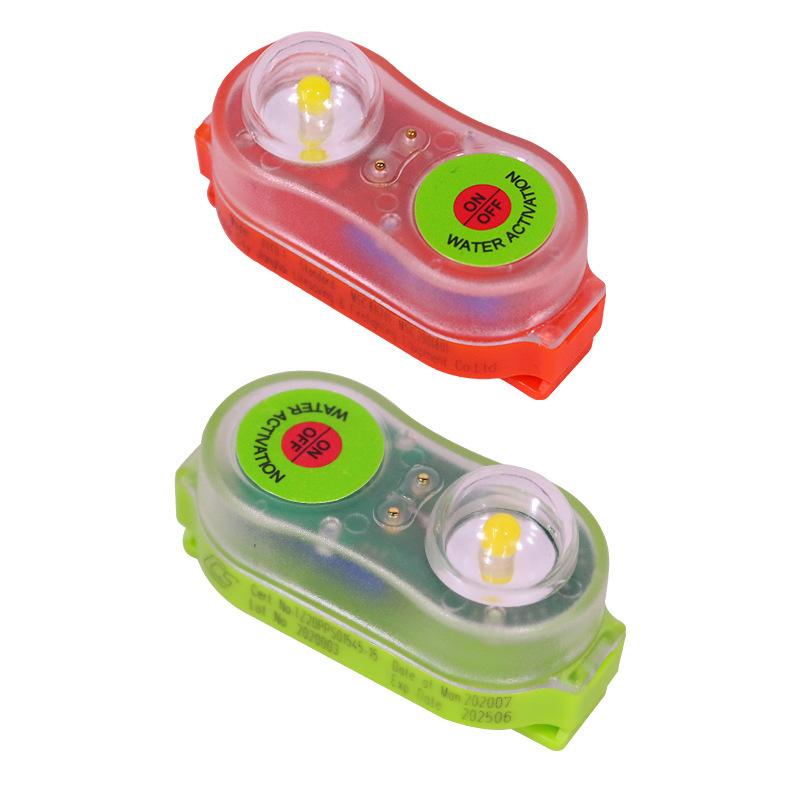Led Seawater Activated Life Jacket Light Self Lighting Safety Vest Accessory Waterproof Plastic For Adult Survival Gear