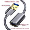 USB 3.0 High-Speed Male To Female Extension Cable for Mobile Charging, Network Cards, Printers, and Computers
