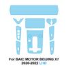 Car TPU Protective Film for BAIC MOTOR BEIJING X7 2020-2025 Navigation Screen Gearbox Panel PPF Anti-Scratch Pre-cut Sticker