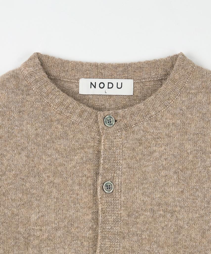Nodu Single Line Round Cardigan [Beige]
