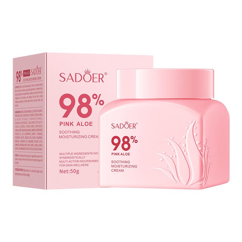 Pink Aloe Vera Soothing Moisturizer 50g Hydrating Moisturizing Cream Skin Care Products