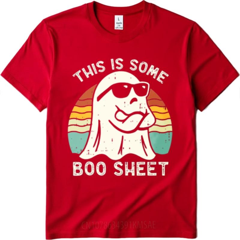 Minimalist Tshirt Breathable Boys Round Neck Tshirt Black This Is Some Boo Sheet Ghost With Sunglasses Classic Boys Tshirt