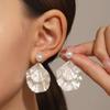 Elegant Pearl Shell Earrings: Chic Korean-Style Scallop Design for Women