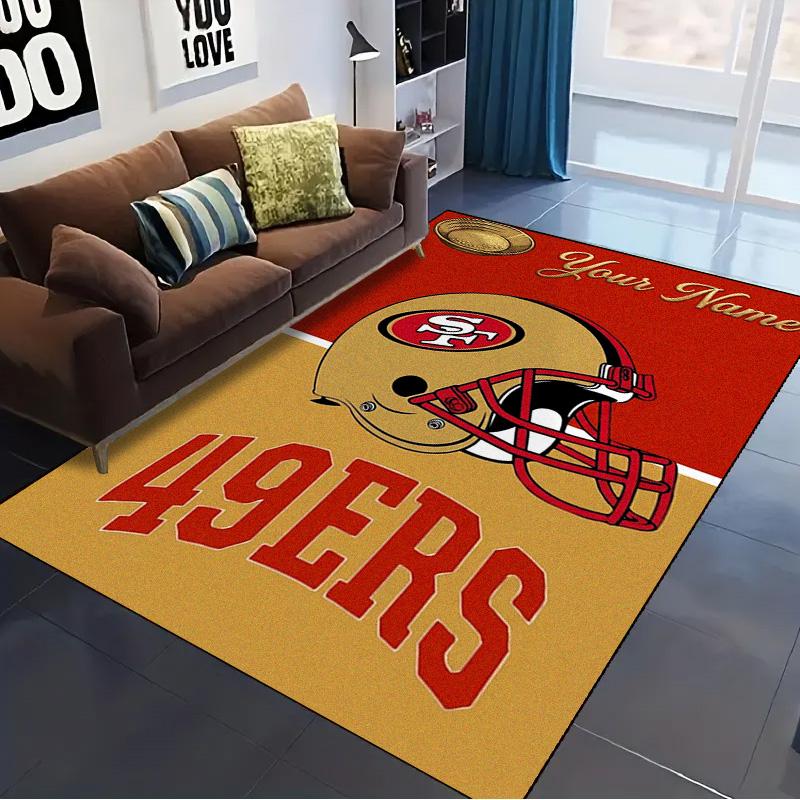 Name Custom San Francisco 49ers Carpet Rug for Living Room Bedroom Home Sofa Decoration,Kids play Non-slip Floor Mat