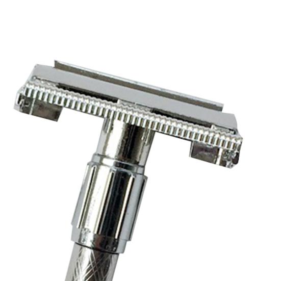Razor with Long Handle Manual Double Edge Men Facial Razor for Daily