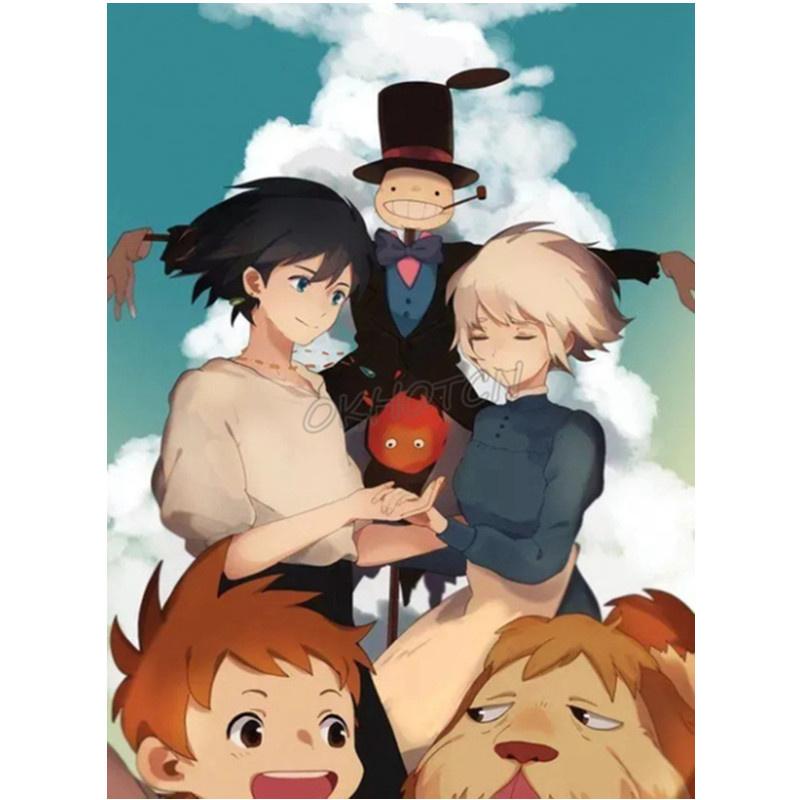 5D DIY Diamond Painting Romantic Anime Characters Diamond Embroidery Cross Stitch Kit Full Rhinestone Mosaic Home Decor