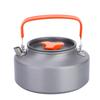 Ceainic din aluminiu de 1,1L Ceainic pentru cafea ceai pentru camping drumeții bucătărie Mâner portocaliu
