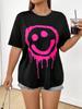 A Smiling Face On The Verge Of Melting T-Shirt Women Cotton Loose Tshirts Hip Hop Breathable Streetwear Soft Casual Short Sleeve