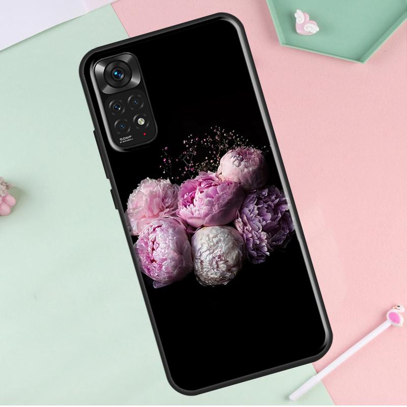 Pfingstrosen Schöne Blume Für Redmi Hinweis 12 Pro Plus Abdeckung Für Redmi Hinweis 10 8 9 11 Pro 12S 11S 10S 9S 9C 10C 12C Fall